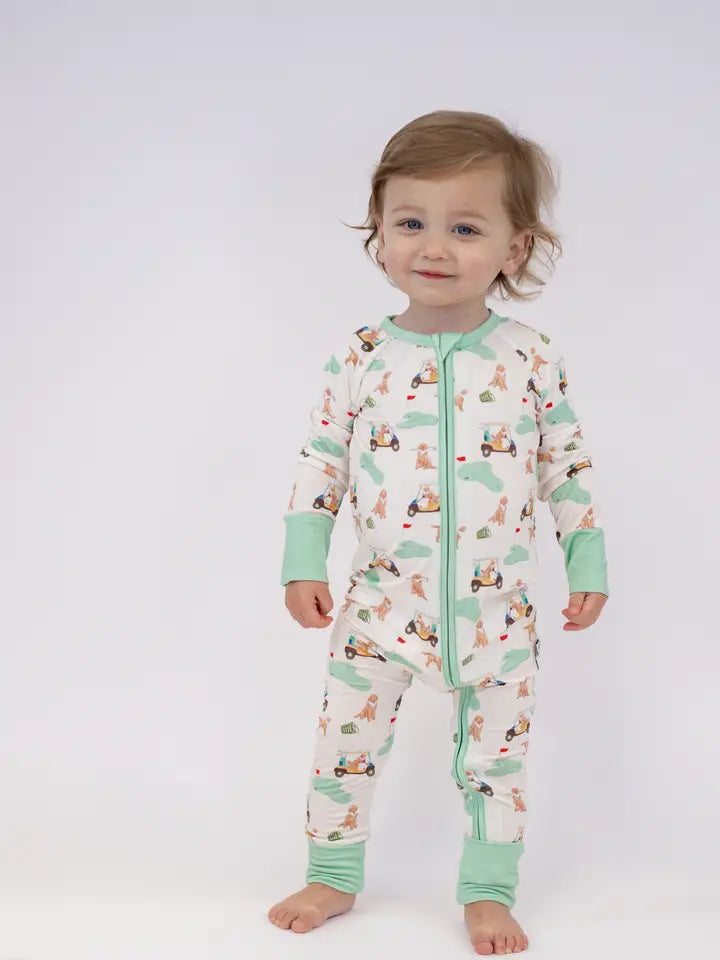 Barks and Birdies Long Sleeve Zip Pajamas