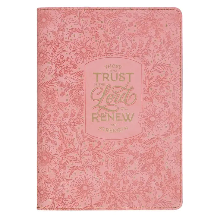 Journal Classic Zip Coral, Those Who Trust in the Lord