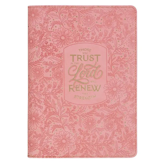 Journal Classic Zip Coral, Those Who Trust in the Lord