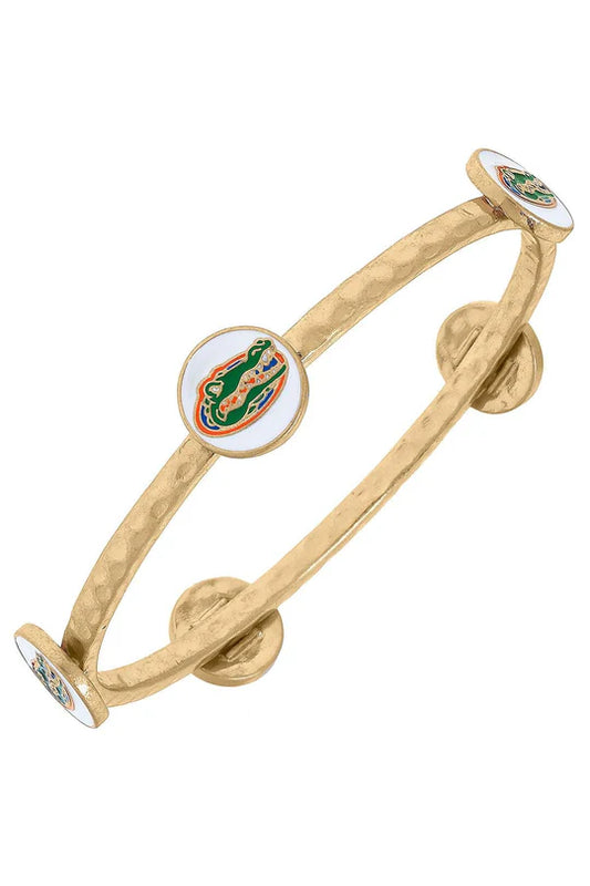 Florida Gators Enamel Claudia Bangle in White