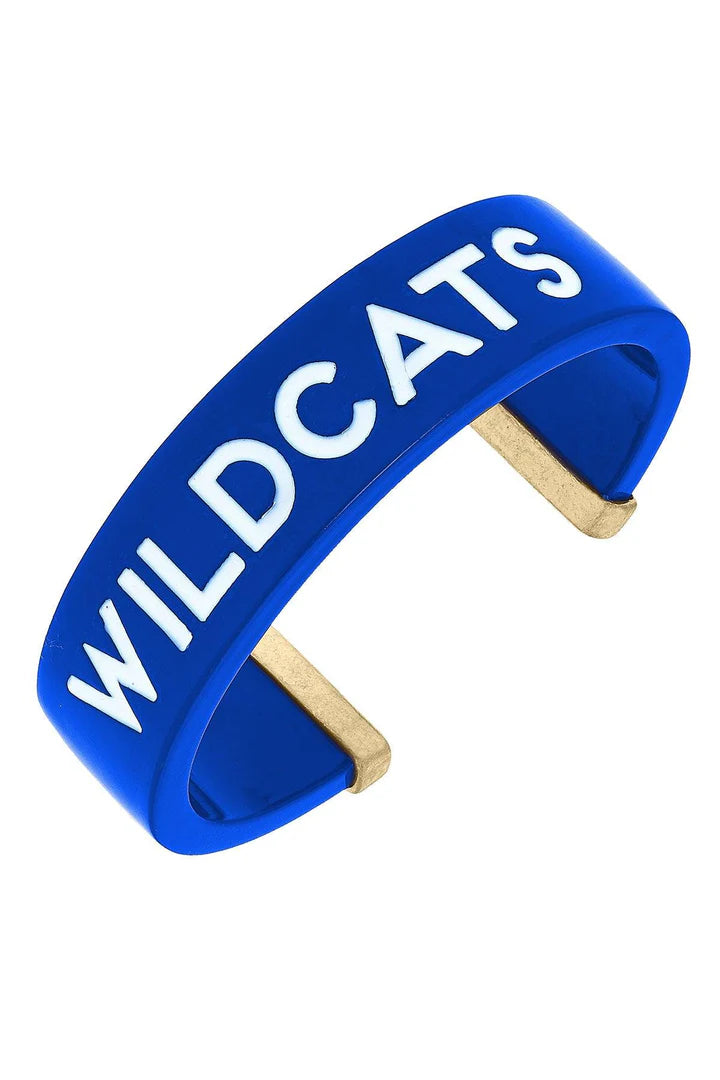 Wildcats Resin Cuff Bracelet in Blue