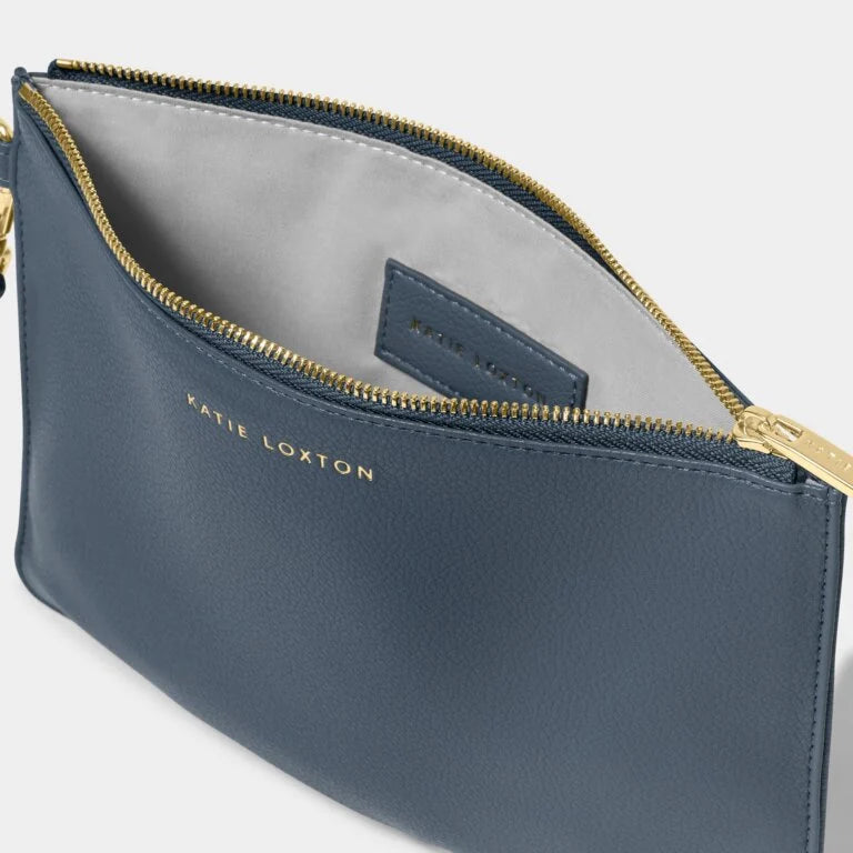 Zana Canvas Wristlet Pouch Navy