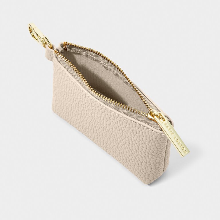 Evie Clip On Coin Purse Light Taupe