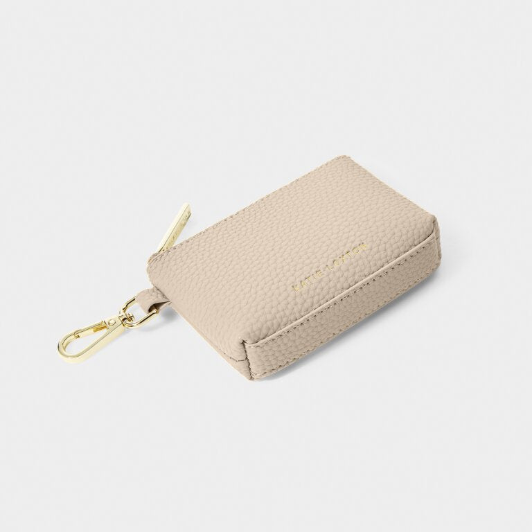 Evie Clip On Coin Purse Light Taupe