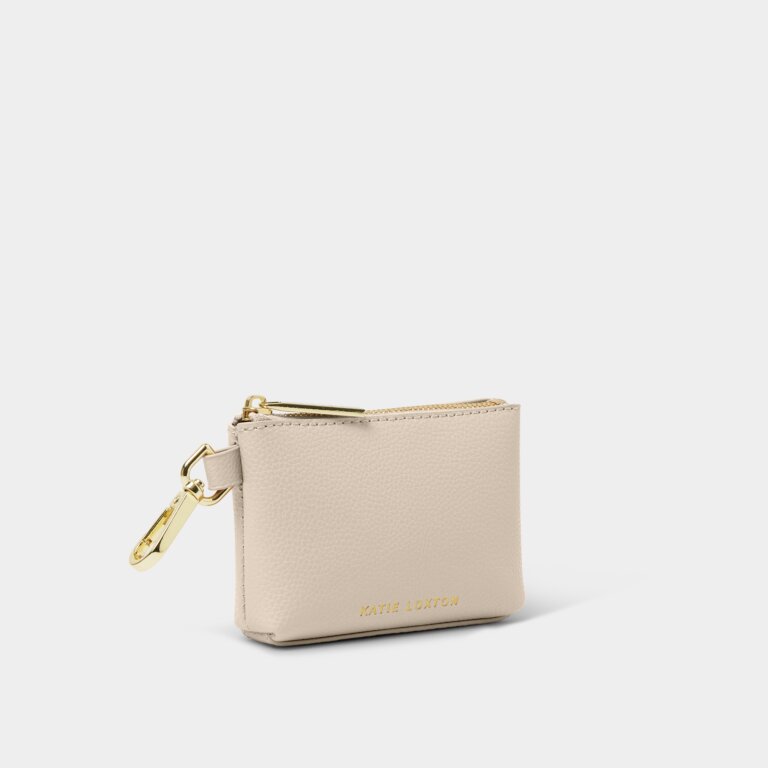 Evie Clip On Coin Purse Light Taupe