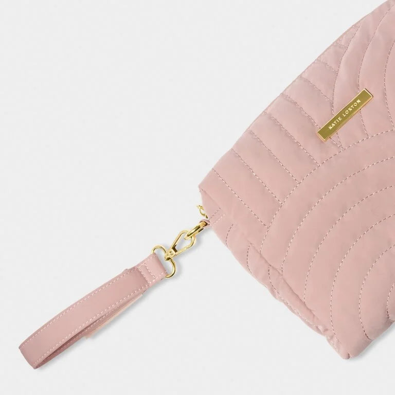 Quilted Wristlet Organizer Blush Pink