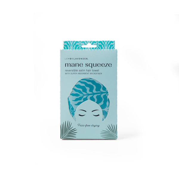 Lemon Lavender Mane Squeeze Reversible Satin Hair Towel