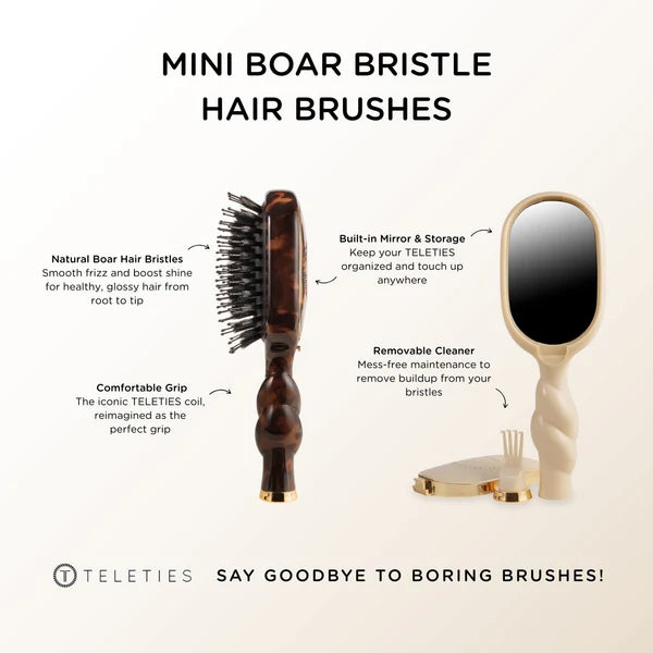 Mini Boar Brush - Tan