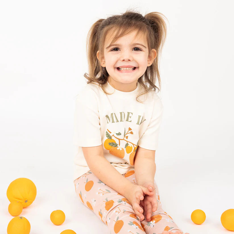 Made in Florida Oranges Cotton Toddler Short Sleeve Shirt