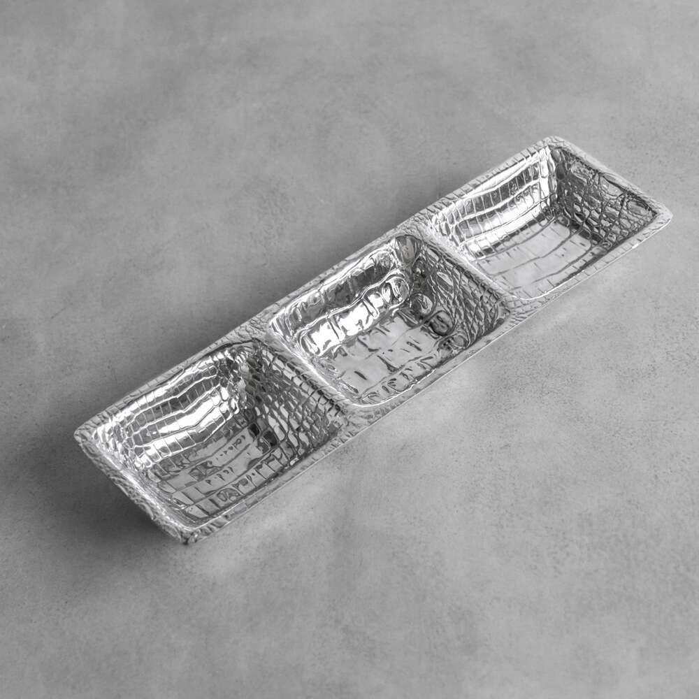 Piele Croc Triple Dip Bowl