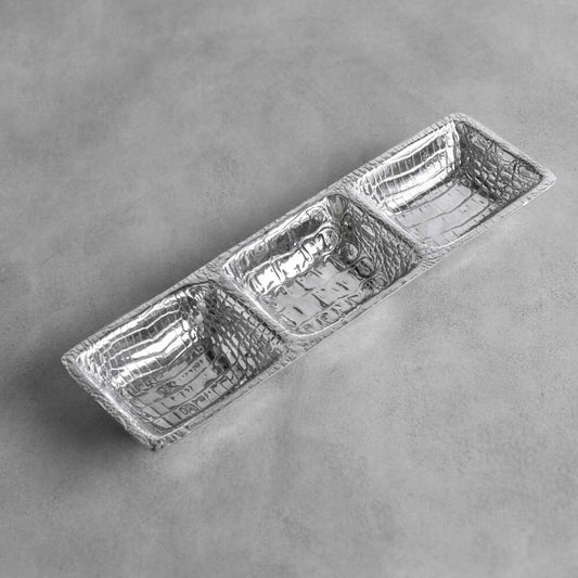 Piele Croc Triple Dip Bowl