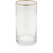 Optic High Ball Glass Clear W/Gold Rim