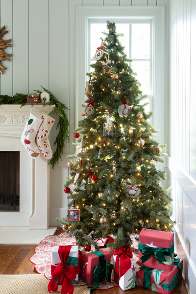 Candy Cane Beaded Stocking