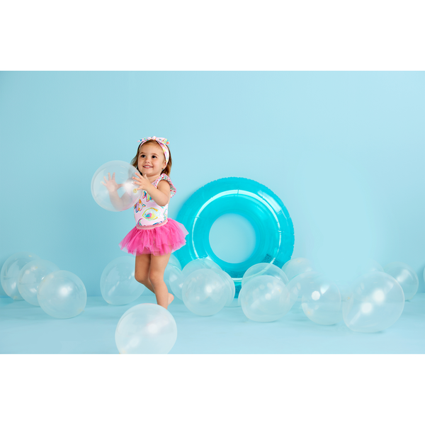 Girls' Fish Reversible Swimsuit Set