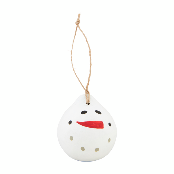 Snowman Painted Papier-Mache Ornament