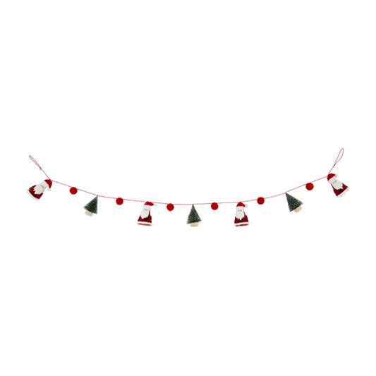 Santa Bottlebrush Tree Garland