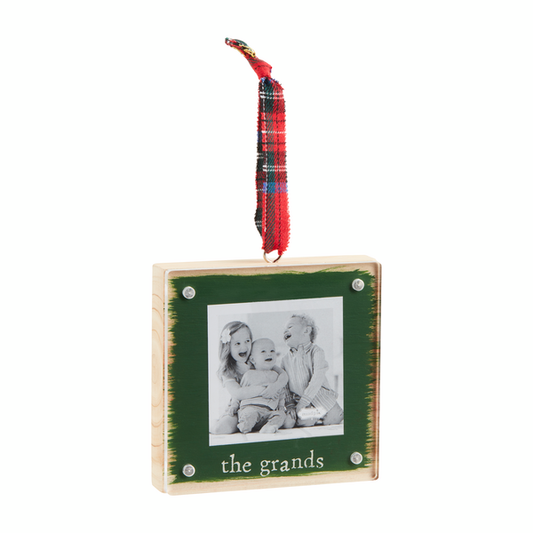 The Grands Wood & Acrylic Frame Ornament