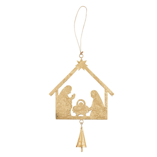 Nativity Foiled Tin Ornament