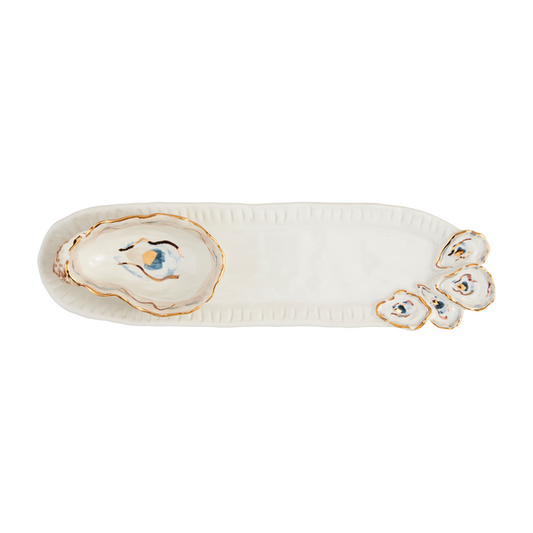 Oyster Tray And Dip Set