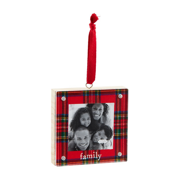 Family Wood & Acrylic Frame Ornament