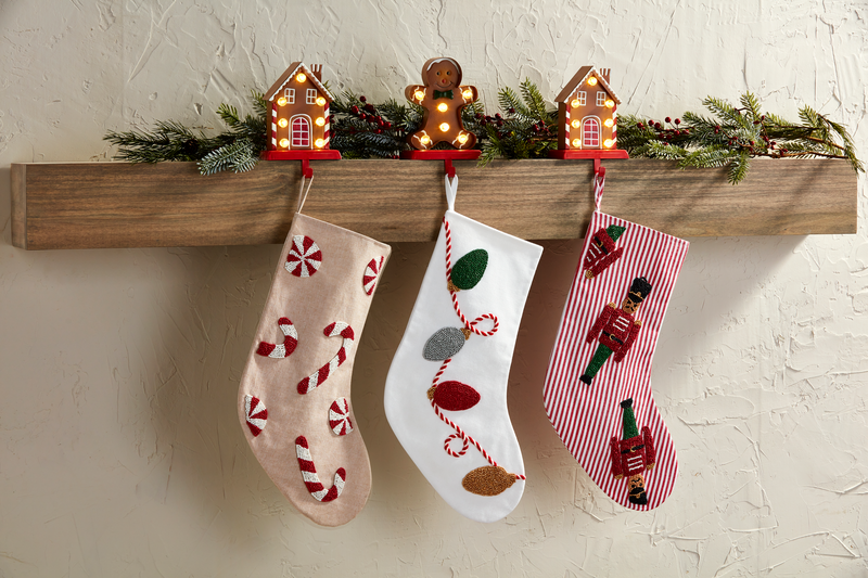 Nutcracker Beaded Stocking