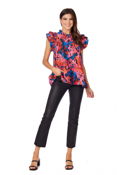 Woody Flounce Top Pink