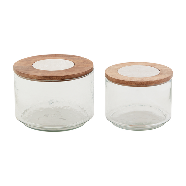 Travertine Lidded Bowls