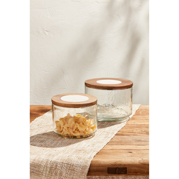 Travertine Lidded Bowls