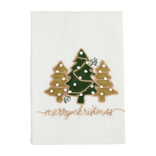 Tree Velvet Applique Towel