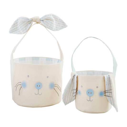 Blue Bunny Face Easter Basket